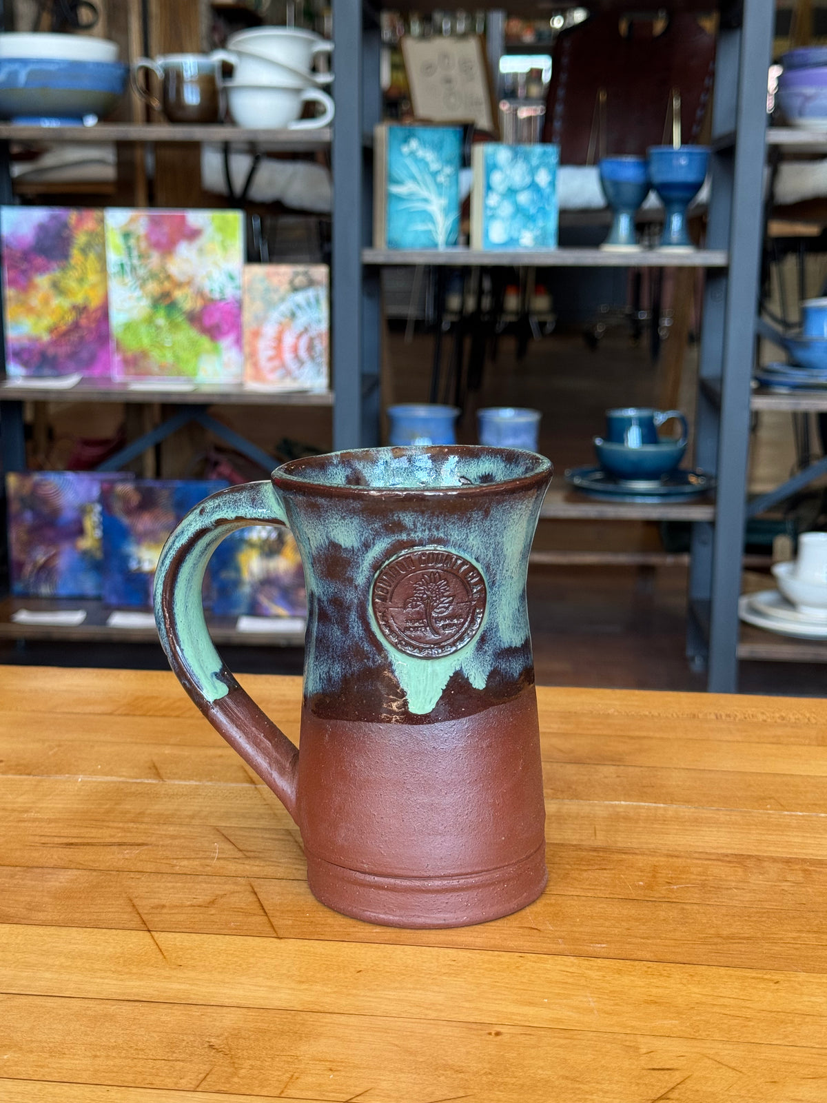 16 oz Flare Mug - Brown & Green