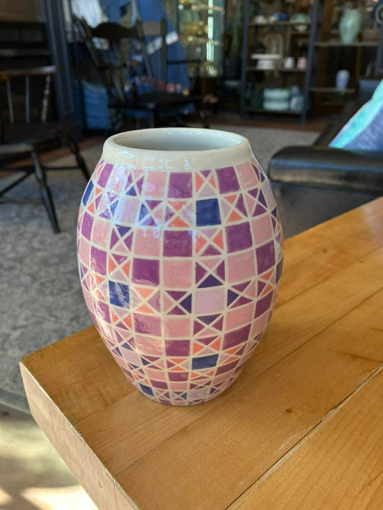 Ohio Star Quilt Vase